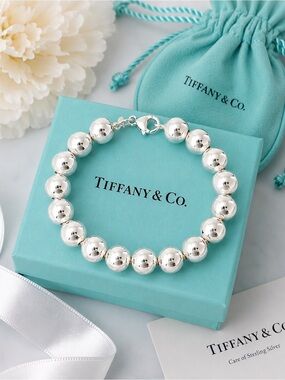 Authenticated Tiffany & Co. HardWear Ball Bracelet Sterling Silver 10mm, 8” 17g